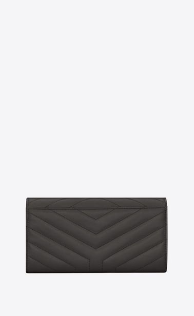Loulou large flap wallet in matelassé "y" leather